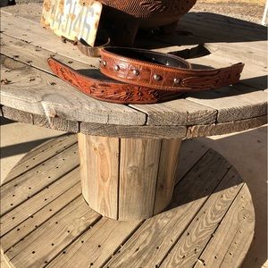 Unisex caiman large dots belt